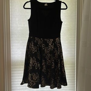 Black and gold dress